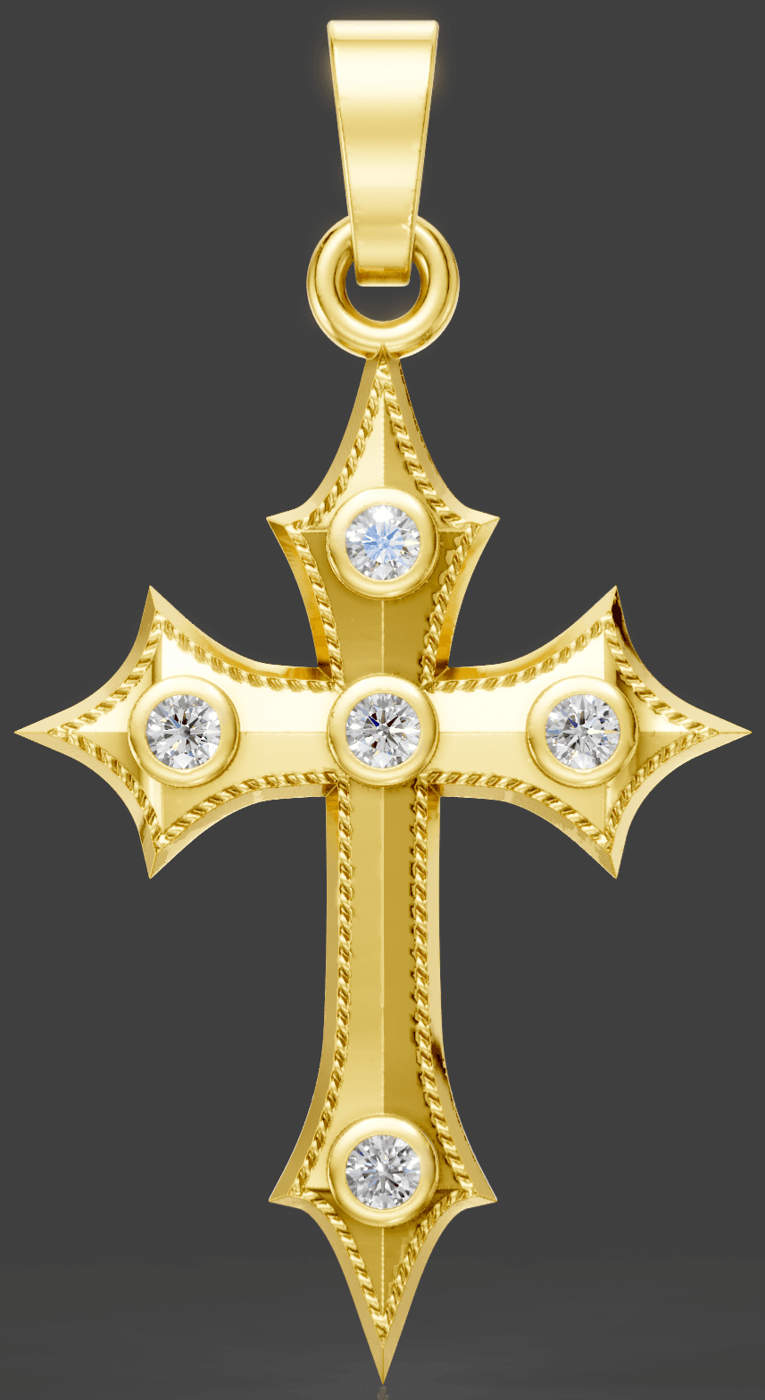 Gemstone Cross Pendant