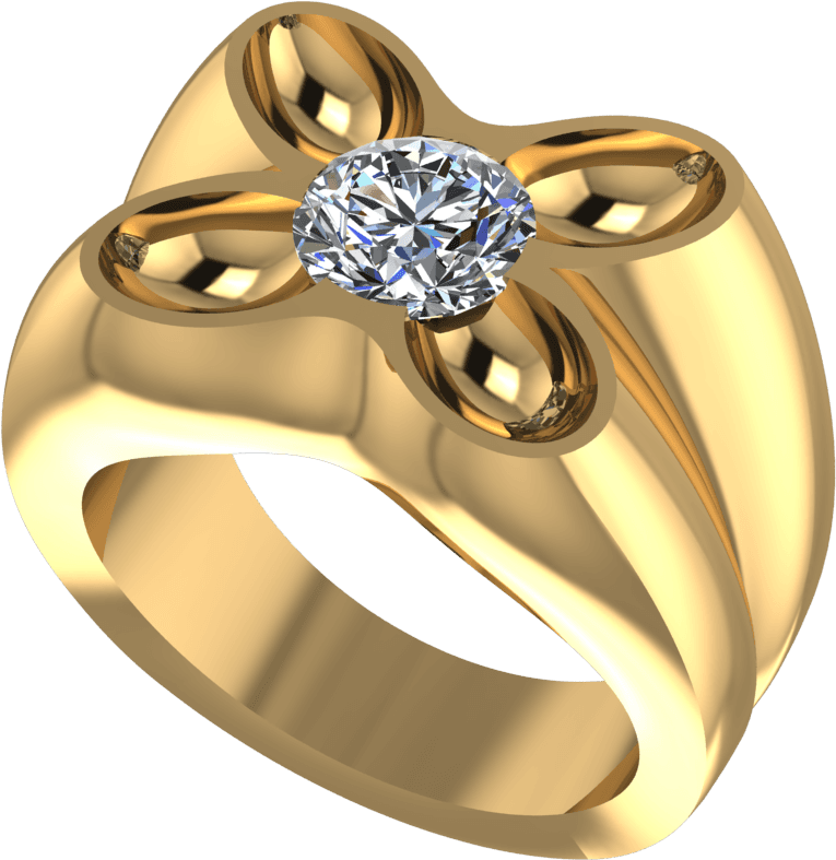 Scalloped Solitaire Ring