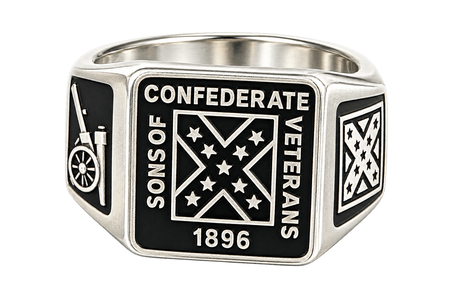 Gent's Silver Sons of Confederate Veterans Ring